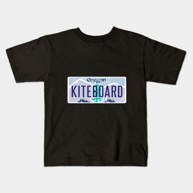 Oregon Kite Boarding Surfing With The Wind Kids T-Shirt by grillingmontana